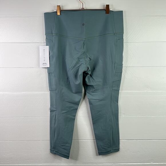 ATHLETA Minimalist Grey Salutation Cargo‎ 7/8 Tight Leggings Gym Workout Size XL - Picture 3 of 15